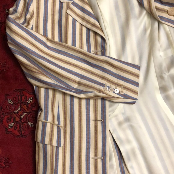 NWT DOMENICO VACCA LINEN COAT SIZE 44 - Picture 10 of 11